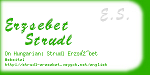 erzsebet strudl business card